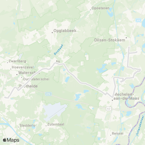 De Lijn Stokkem - Genk map