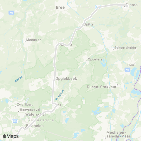 De Lijn Kinrooi - Genk map