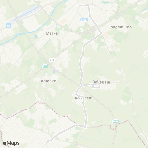 De Lijn Kortrijk - Bellegem - Rollegem - Moeskroen map