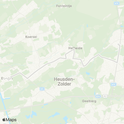 De Lijn Eversel - Houthalen-Helchteren map