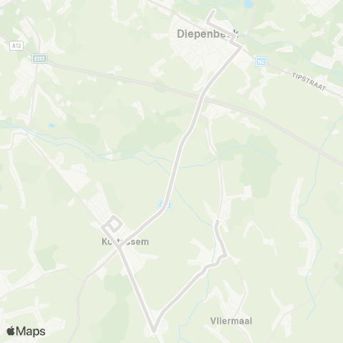 De Lijn Vliermaalroot - Diepenbeek map