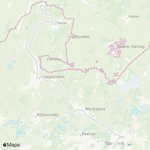 De Lijn Handelsschool - Turnhout - Hoogstraten - Meersel-Dreef map