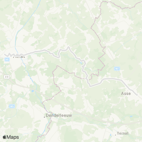 De Lijn Aalst - Meldert - Asse map
