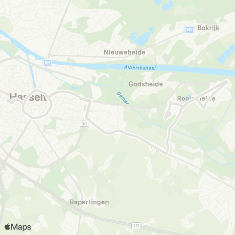 De Lijn KotHopper map