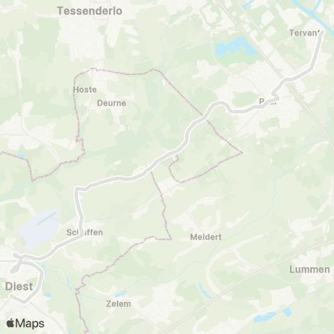De Lijn Diest scholen - Schaffen - Paal - Tervant map