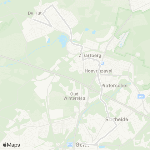 De Lijn Houthalen - Genk map