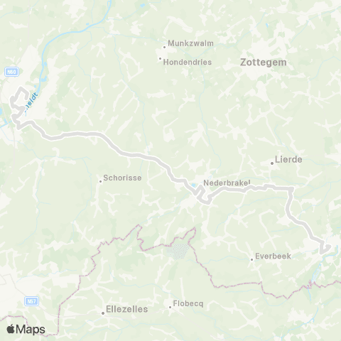 De Lijn Geraardsbergen - Lierde - Brakel - Oudenaarde map
