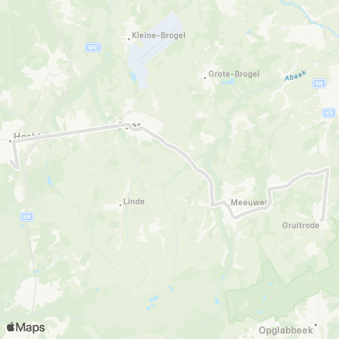 De Lijn Gruitrode - Hechtel map