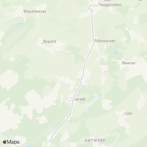 De Lijn Zandhoven - Malle - Hoogstraten scholen map