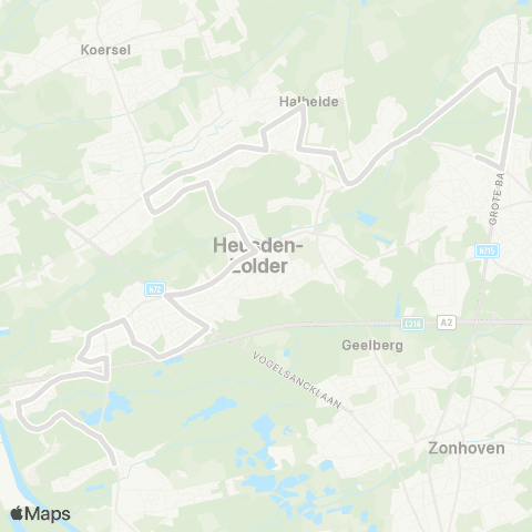 De Lijn Bolderberg - Houthalen-Helchteren map