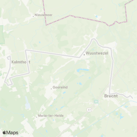 De Lijn Sint-Lenaarts - Wuustwezel - scholen Kalmthout map