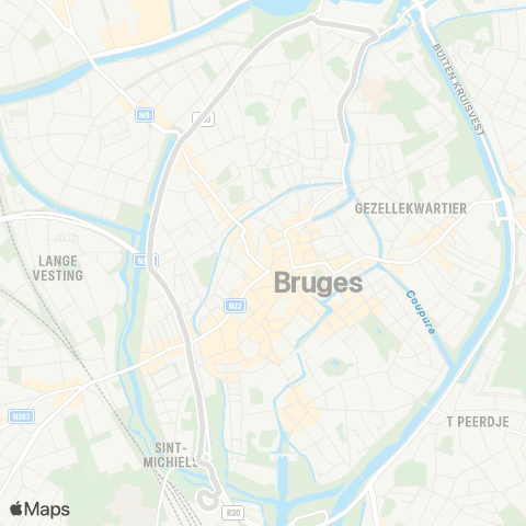 De Lijn Brugge Station - Spermalie map