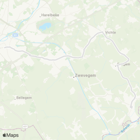De Lijn Kortrijk - Zwevegem - Vichte - Otegem - Avelgem map