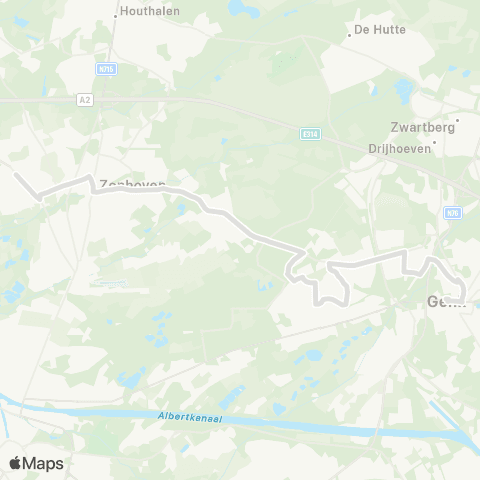De Lijn Zonhoven - Genk map