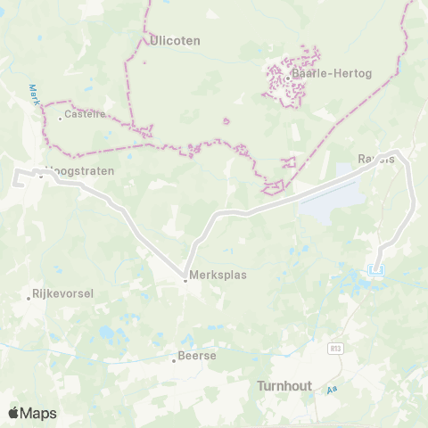 De Lijn Ravels - Weelde - Merksplas - Hoogstraten map