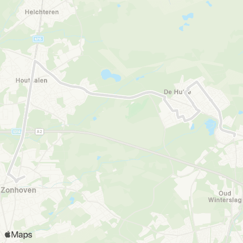 De Lijn Zwartberg - Zonhoven map