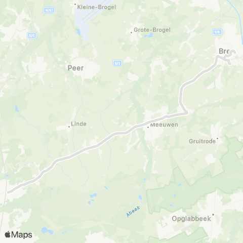 De Lijn Helchteren - Bree map