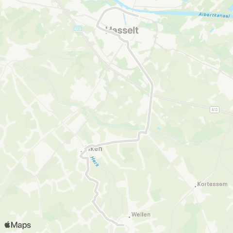 De Lijn Wellen - Hasselt map