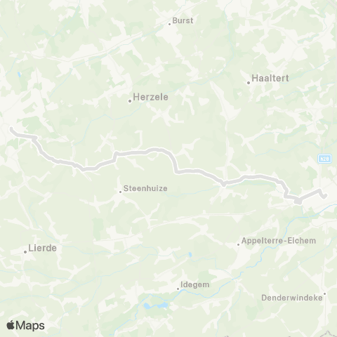 De Lijn Zottegem - Sint-Antelinks - Aspelare - Ninove map