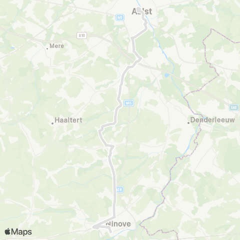 De Lijn Aalst - Denderhoutem - Ninove map