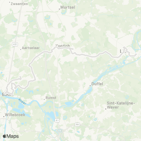 De Lijn Lier - Kontich - Boom map