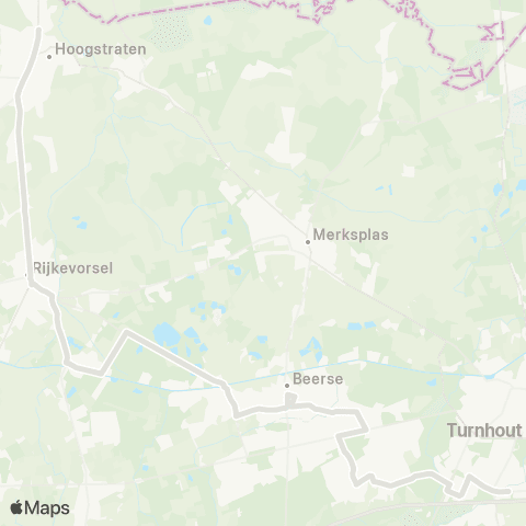 De Lijn Turnhout industrie - Vosselaar - Hoogstraten map