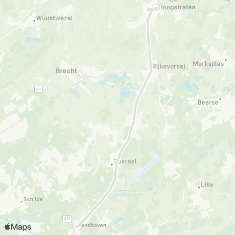 De Lijn Zandhoven - Malle - Hoogstraten scholen map