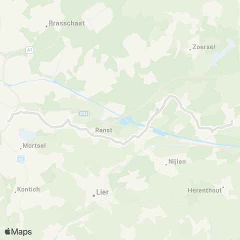 De Lijn Berchem - Broechem - Vorselaar Van Roey map