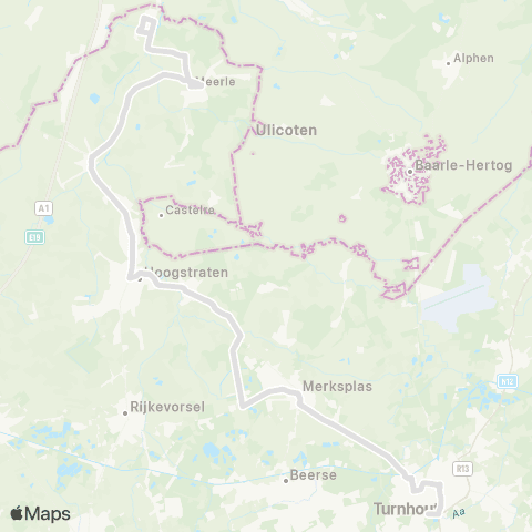 De Lijn Handelsschool - Turnhout - Hoogstraten - Meersel-Dreef map
