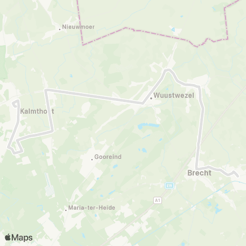 De Lijn Sint-Lenaarts - Wuustwezel - scholen Kalmthout map