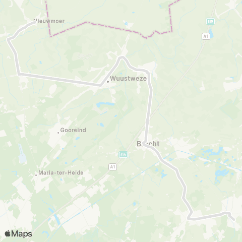 De Lijn Nieuwmoer - Brecht - Oostmalle map