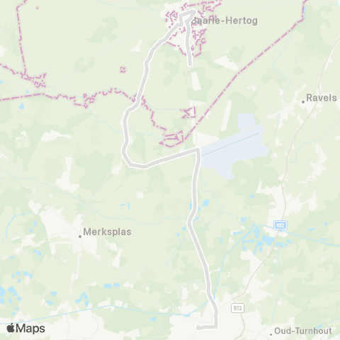 De Lijn Turnhout - Zondereigen - Baarle map