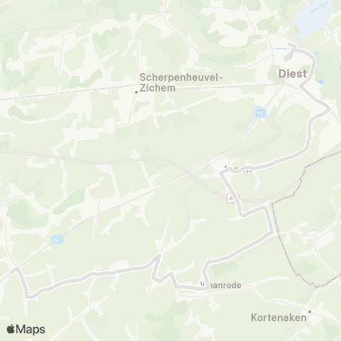 De Lijn Tielt-Winge - Assent - Diest map