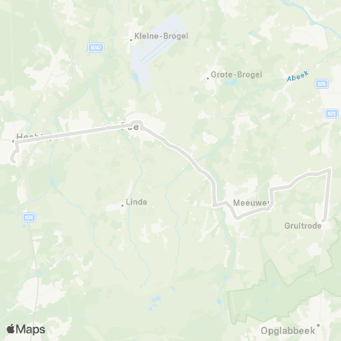 De Lijn Gruitrode - Hechtel map