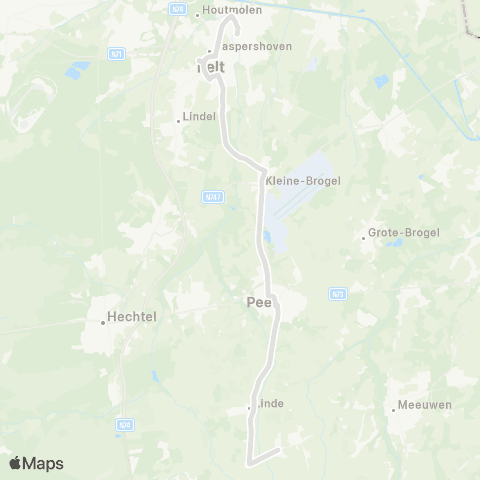 De Lijn Peer - Neerpelt map
