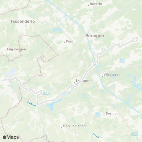 De Lijn Diest - Heusden map