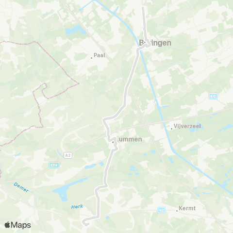 De Lijn Beringen - Herk-de-Stad map