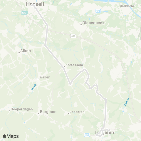 De Lijn Hasselt - Tongeren map