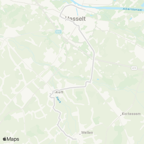 De Lijn Wellen - Hasselt map