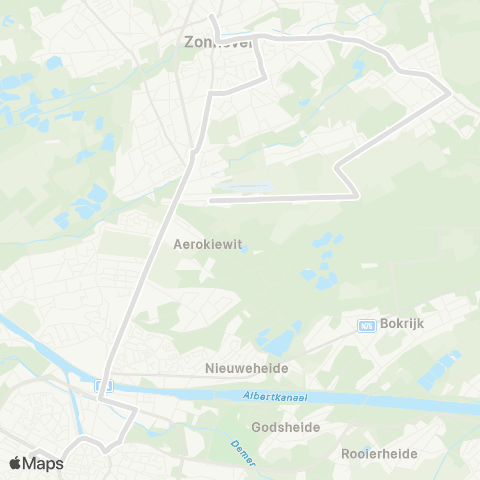 De Lijn Kiewit - Hasselt map