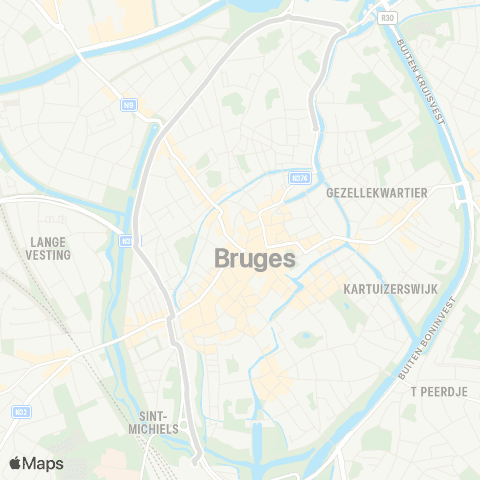 De Lijn Brugge Station - Spermalie map
