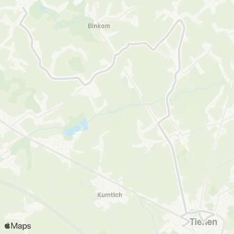 De Lijn Lubbeek - Kerkom - Attenrode - Tienen map