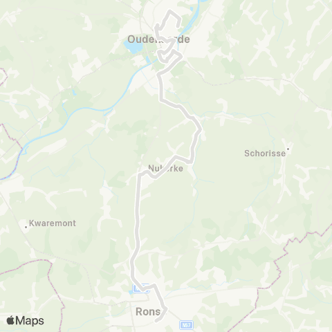 De Lijn Oudenaarde - Etikhove - Nukerke - Ronse / Renaix map