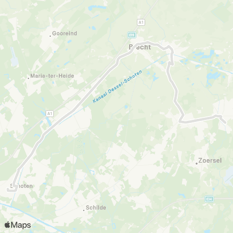 De Lijn Schoten - Brecht - scholen Malle map