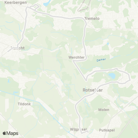 De Lijn Wijgmaal - Keerbergen - Haacht map