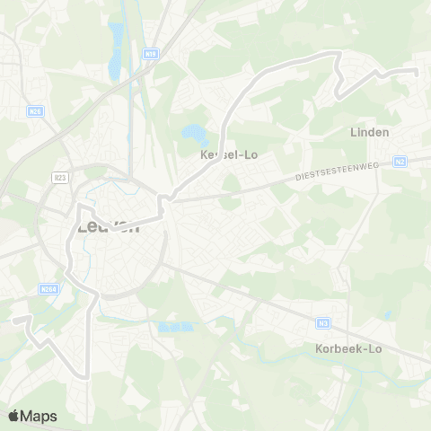 De Lijn Linden - Kessel-Lo - Leuven - Heverlee map