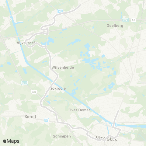 De Lijn Zolder - Kiewit map
