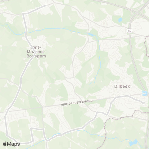 De Lijn Sint-Ulriks-Kapelle - Schepdaal - Dilbeek RC map