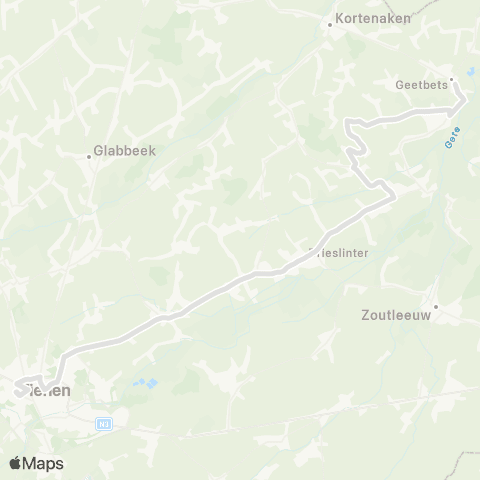 De Lijn Geetbets - Hogen - Tienen map