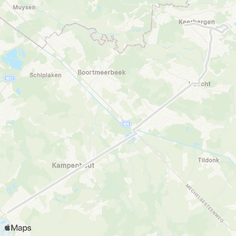 De Lijn Steenokkerzeel - Haacht - Keerbergen map
